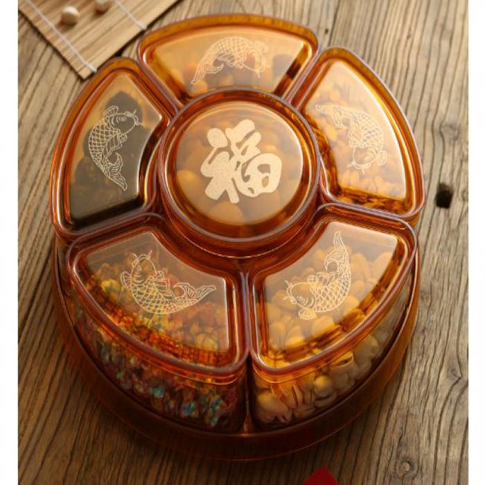 福魚旋轉式糖果盒