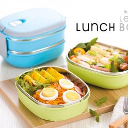 樂(lè )格雙層飯盒1480ml(2