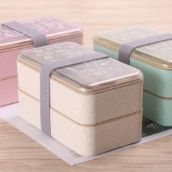 麥秸稈透明蓋長(cháng)方形飯