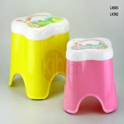 雙色防滑花形凳（小、中