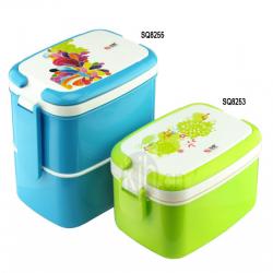 長(cháng)方型手提飯盒、雙層