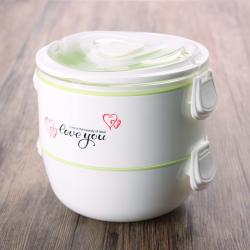 心形小號雙層便當盒（簡(jiǎn)