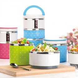 樂(lè )彩保溫雙層飯盒