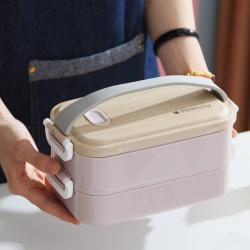 木洛長(cháng)方雙層飯盒（定制