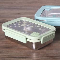 美易長(cháng)方形不銹鋼餐盒