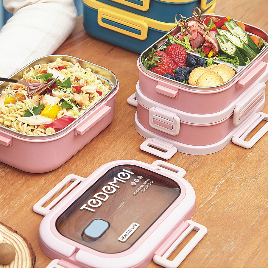 長(cháng)方形不銹鋼餐盒(單