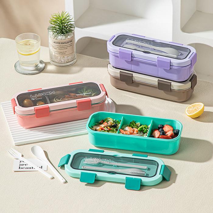 愛悅長方形便當盒二格/三格可選 塑料款/不